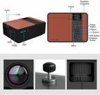 full hd led projector wireless blue-tooth android 1080p video hdmi office ppt tv