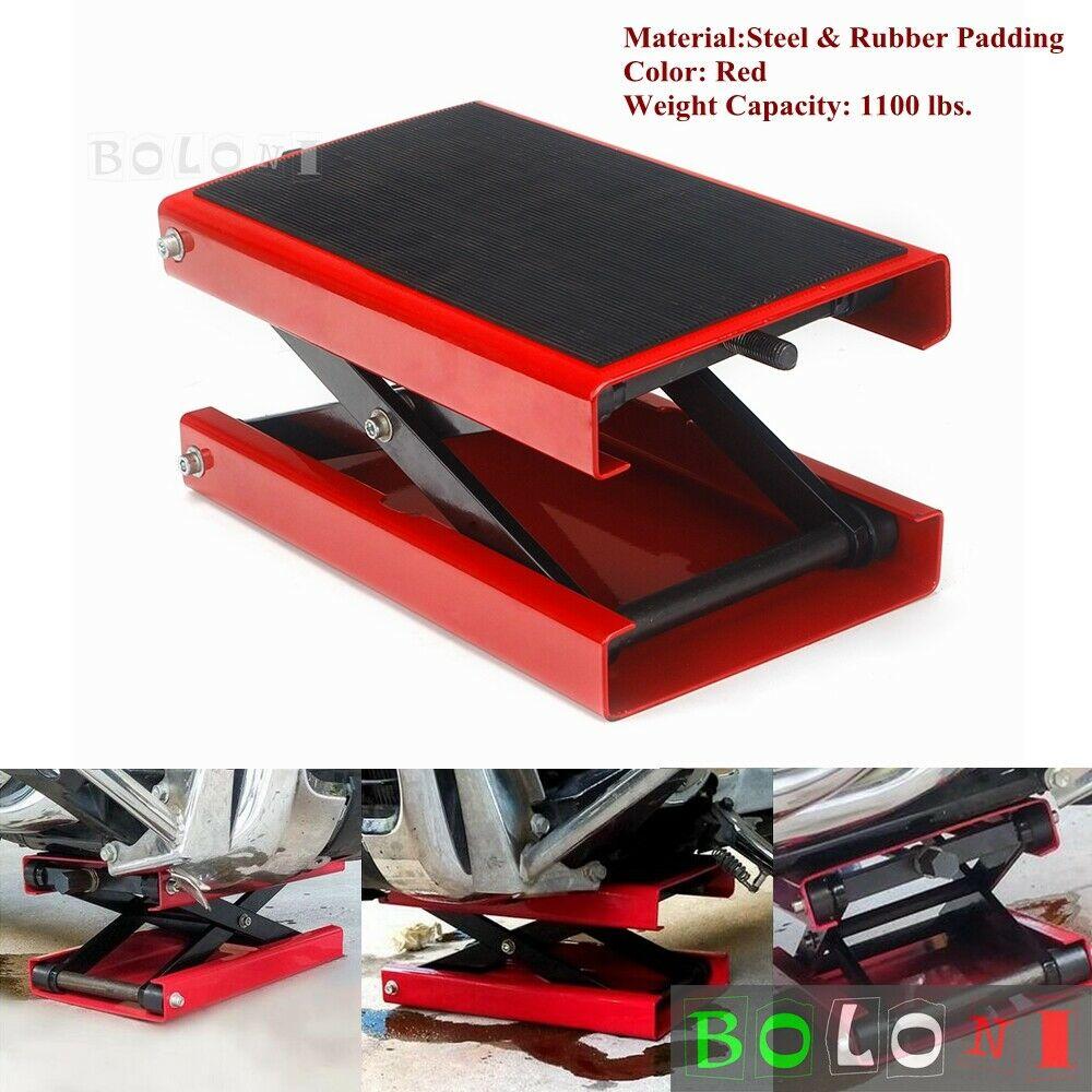 1100LBS Scissor Jack Center Lift Crank Repair Stand For Honda Suzuki Cruiser ATV