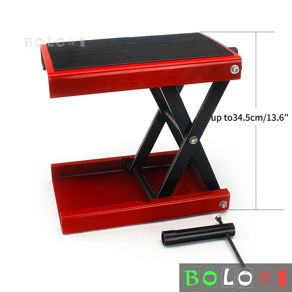 1100LBS Scissor Jack Center Lift Crank Repair Stand For Honda Suzuki Cruiser ATV
