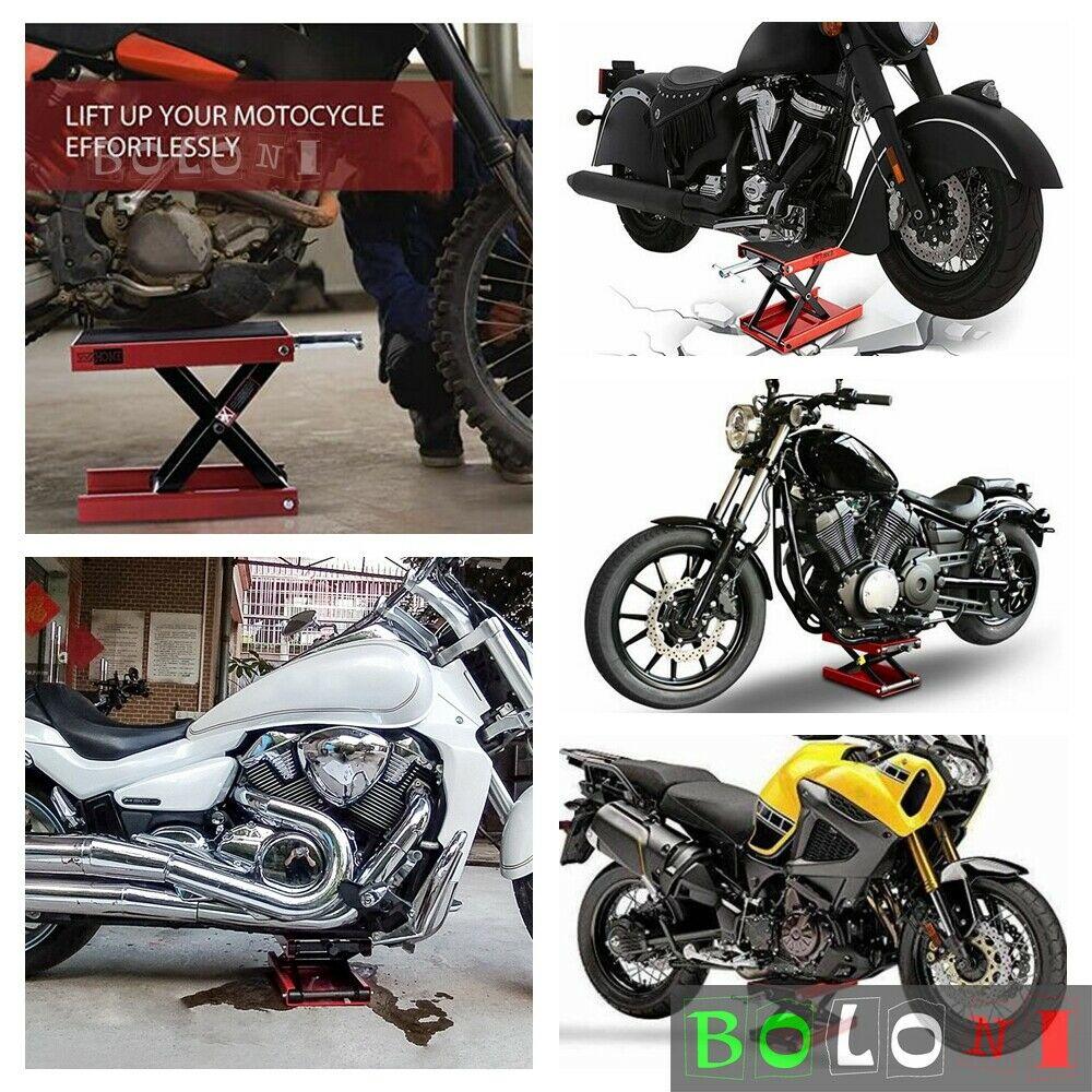 1100LBS Scissor Jack Center Lift Crank Repair Stand For Honda Suzuki Cruiser ATV