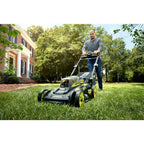 Electric Lawn Mower Cordless Walk Behind Self Propelled with Charger 20 In Path