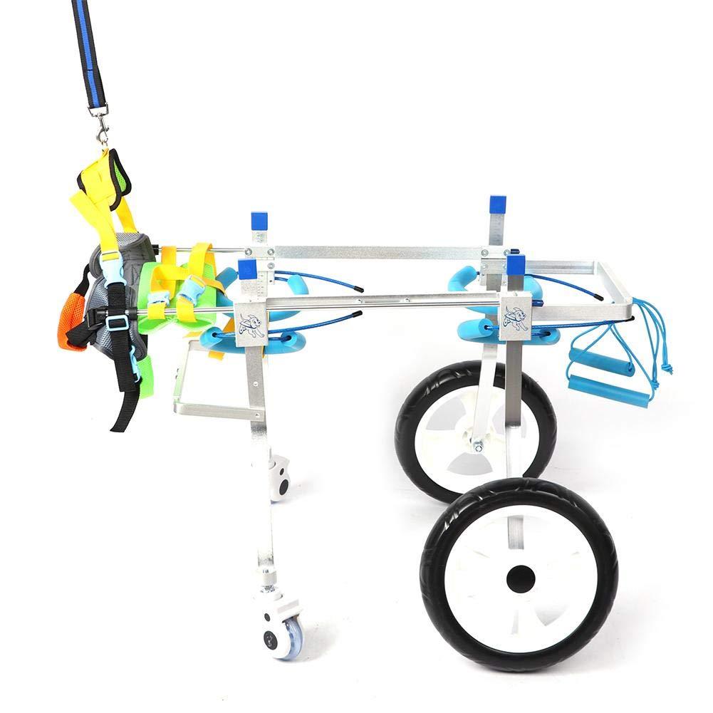 Pet Wheelchair Four Wheel Pet Assisted Walk Car Aluminium Alloy Disabled Dog Wheelchair L Size Pet Hind Leg Reha Assisted Walk Wheelchair