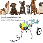 Pet Wheelchair Four Wheel Pet Assisted Walk Car Aluminium Alloy Disabled Dog Wheelchair L Size Pet Hind Leg Reha Assisted Walk Wheelchair