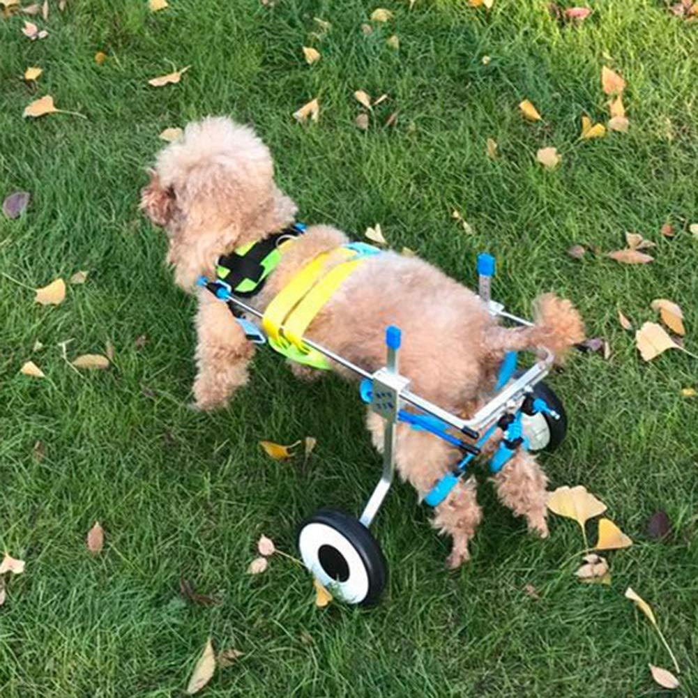Pet Wheelchair Four Wheel Pet Assisted Walk Car Aluminium Alloy Disabled Dog Wheelchair L Size Pet Hind Leg Reha Assisted Walk Wheelchair