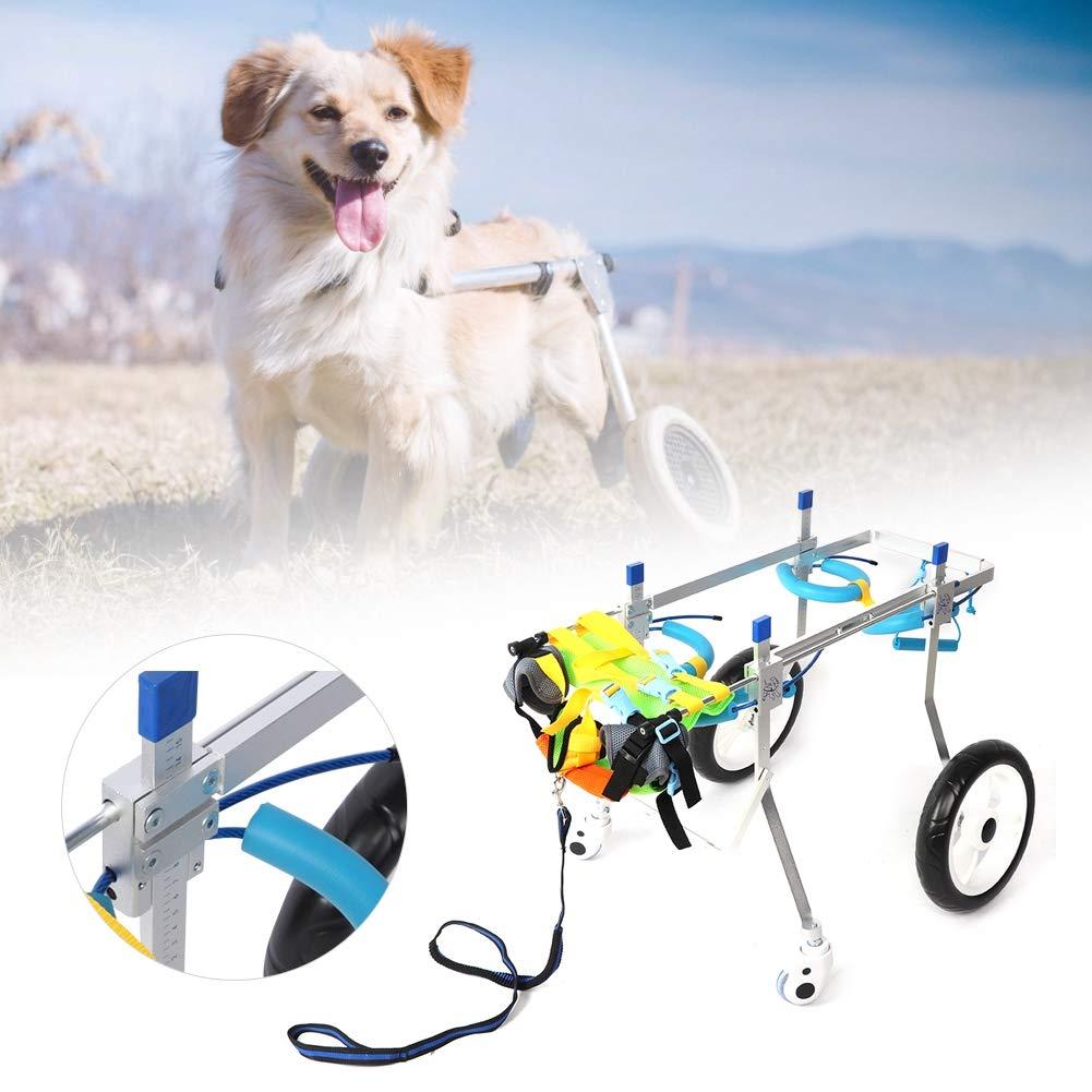 Pet Wheelchair Four Wheel Pet Assisted Walk Car Aluminium Alloy Disabled Dog Wheelchair L Size Pet Hind Leg Reha Assisted Walk Wheelchair
