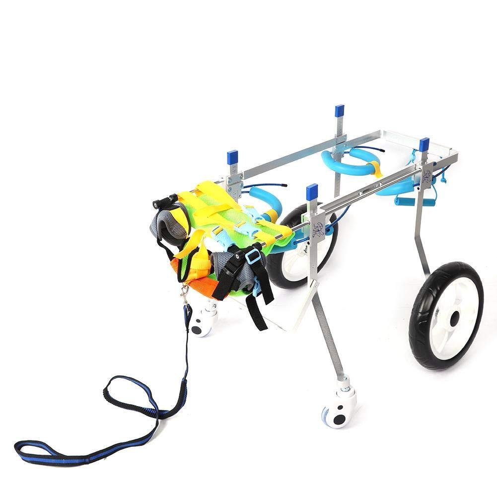 Pet Wheelchair Four Wheel Pet Assisted Walk Car Aluminium Alloy Disabled Dog Wheelchair L Size Pet Hind Leg Reha Assisted Walk Wheelchair