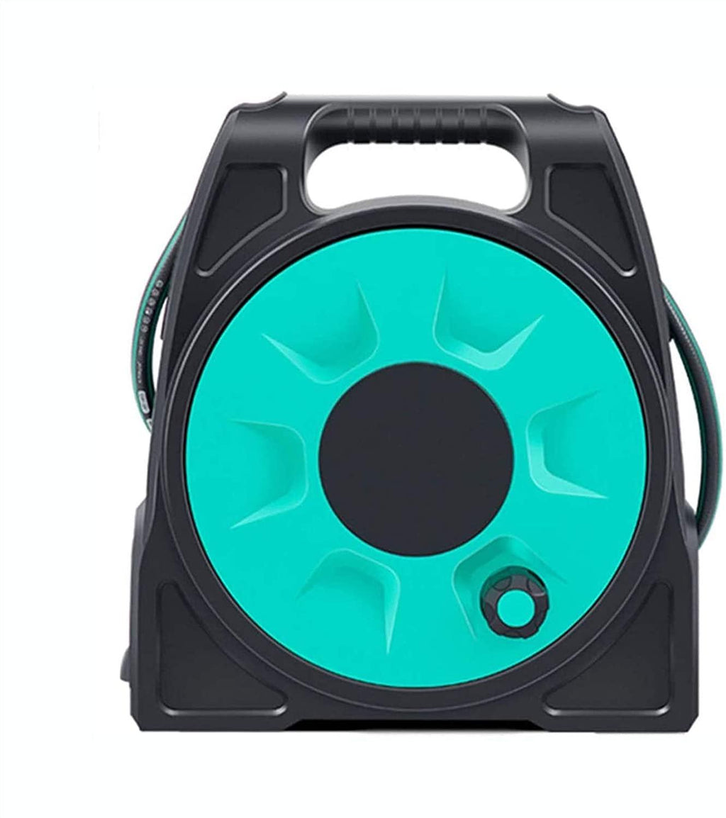 CMH HTTJDY Outdoor Portable Water Pipe Storage Rack, Garden Watering Hose Reel Rack with Adjustable Shower Nozzle, No Installation Required, Suitable for Small Gardens and Courtyard Lawns