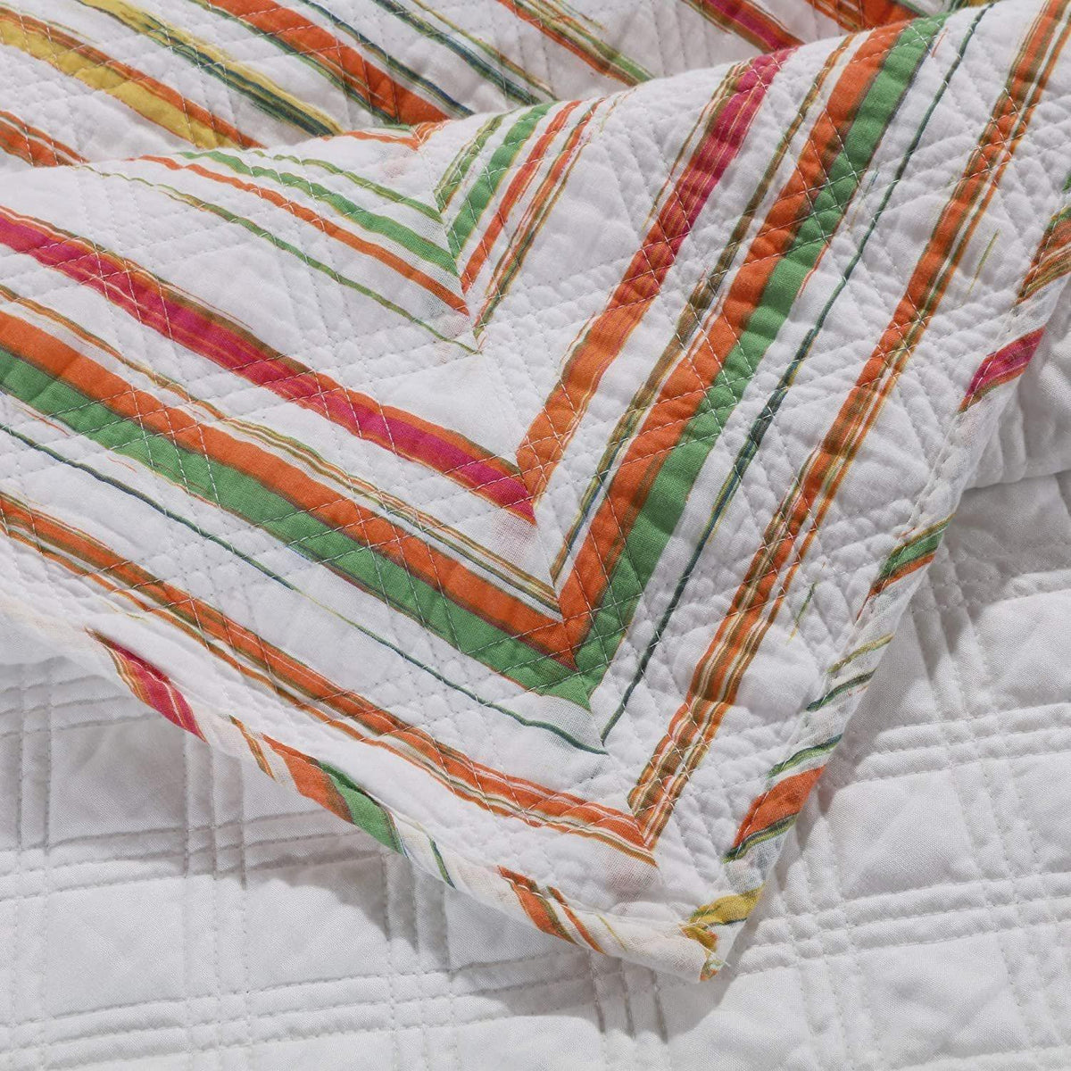 Sunset Stripe Quilt Set by Greenland Home Fashions
