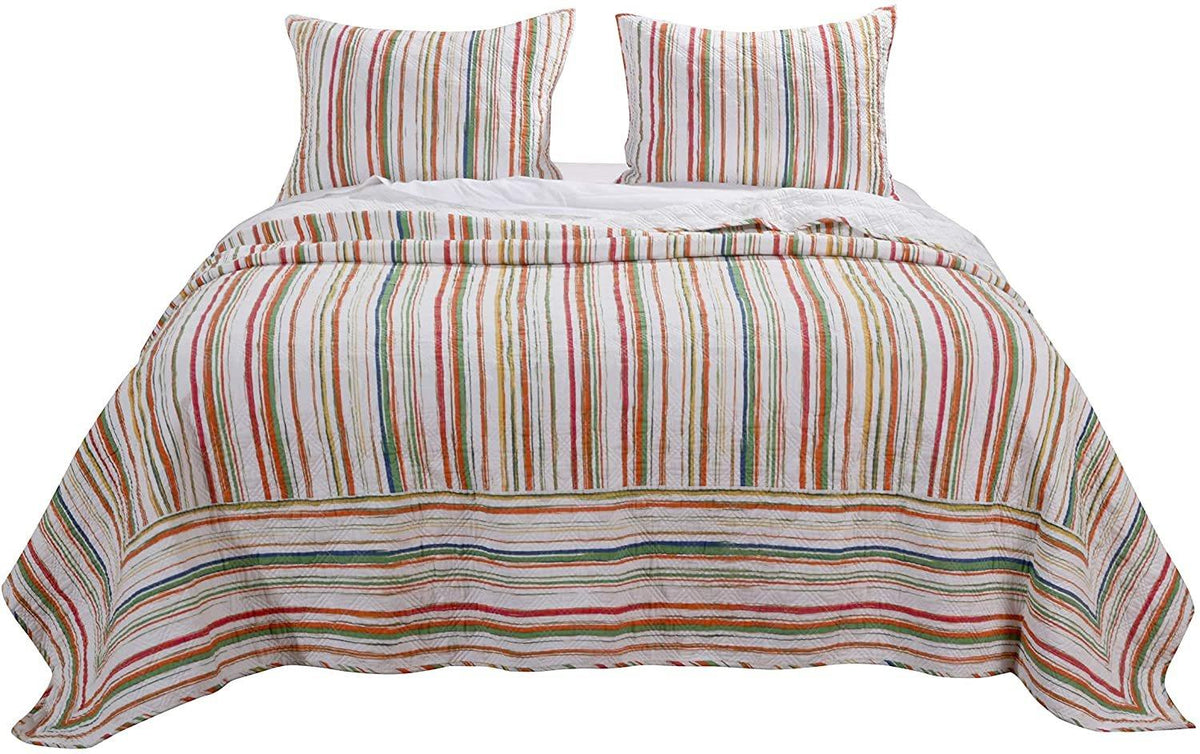 Sunset Stripe Quilt Set by Greenland Home Fashions