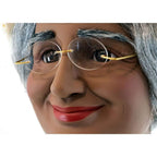 58 in. Christmas African American Dancing Mrs. Claus with Gift and Basket