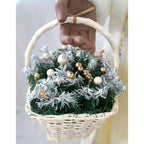 58 in. Christmas African American Dancing Mrs. Claus with Gift and Basket