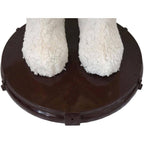 58 in. Christmas African American Dancing Mrs. Claus with Gift and Basket