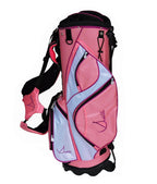 Sephlin - Lady Women Ultra Lite Pink Golf Bag (34" Stand Tall) (Salmon Pink &amp; White)