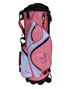 Sephlin - Lady Women Ultra Lite Pink Golf Bag (34" Stand Tall) (Salmon Pink &amp; White)