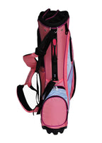 Sephlin - Lady Women Ultra Lite Pink Golf Bag (34" Stand Tall) (Salmon Pink &amp; White)