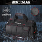 16-inch Close Top Wide Mouth Tool StoraBag with Water Proof Rubber Base, W081022A, 16"