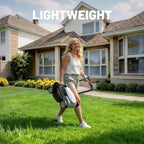 14 Inch Cordless Lawn Mower, Brushless Electric Push Mower with 2x5.0Ah Batteries, 5-Position Height Adjustment, 9-Gallon Grass Catcher for Garden Yard Farm