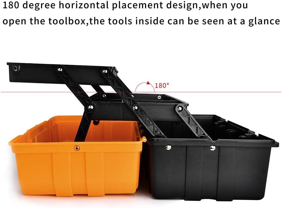 16-Inch Three-Layer Plastic StoraBox/Tool Box/Sewing Box Organizer, Multipurpose Organizer and Portable Handled StoraCase for Art Craft and Cosmetic