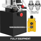 4 Quart Double Acting Hydraulic Pump 12V DC Dump Trailer Power Unit Lifting Pack
