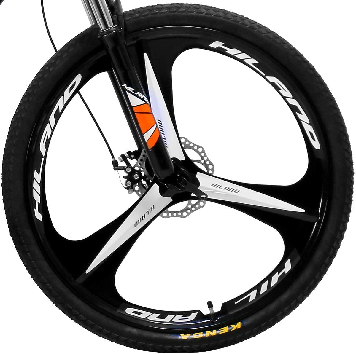 Hiland 26 Inch Mountain Bike Aluminum 21 Speeds with 17 Inch Frame Disc-Brake 3/6-Spokes