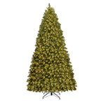 Gymax Pre-Lit 8' Artificial PVC Christmas Tree Hinged 880 LED Lights Metal Stand