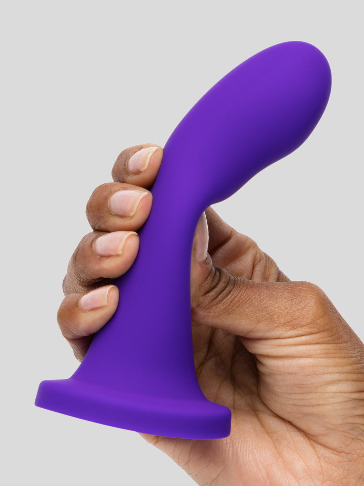 Lovehoney High Five G-Spot Silicone Suction Cup Dildo 5 Inch, Purple