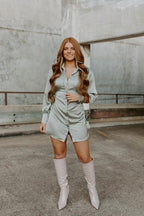 drawstring side dress