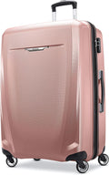 Winfield 3 DLX Hardside Expandable Luggage with Spinners, Rose, Checked-Large 28-Inch
