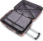 Winfield 3 DLX Hardside Expandable Luggage with Spinners, Rose, Checked-Large 28-Inch