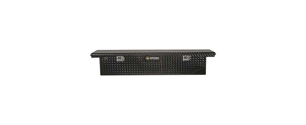 Northern Tool Slim Low Profile Crossover Truck Tool Box - Aluminum, Gloss Black, Paddle Latches, 69in. x 12in. x 13in., Model# 36212712