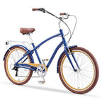reezero Everyone Men's 26 In. 7-Speed Speed Sport Hybrid Cruiser Bicycle, Denim Honey