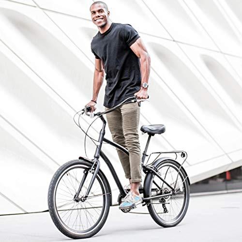 reezero Everyone Men's 26 In. 7-Speed Speed Sport Hybrid Cruiser Bicycle, Denim Honey