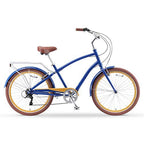 reezero Everyone Men's 26 In. 7-Speed Speed Sport Hybrid Cruiser Bicycle, Denim Honey