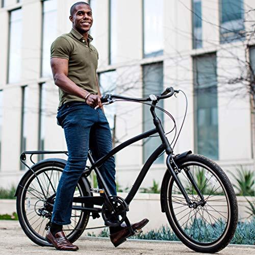 reezero Everyone Men's 26 In. 7-Speed Speed Sport Hybrid Cruiser Bicycle, Denim Honey