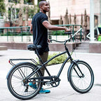 reezero Everyone Men's 26 In. 7-Speed Speed Sport Hybrid Cruiser Bicycle, Denim Honey