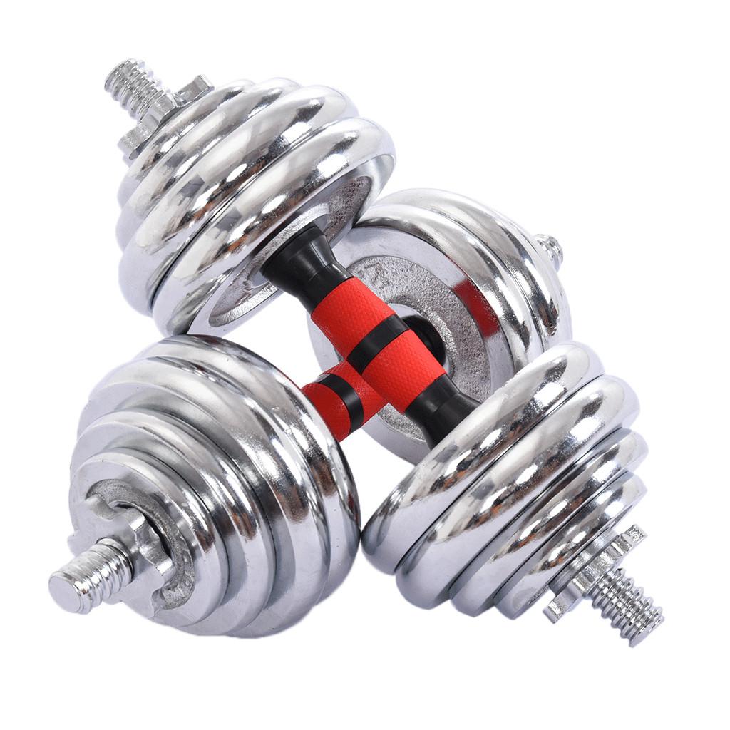 1Pair Adjustable Dumbbells 66LBS With Connector Options Convertible To Barbell
