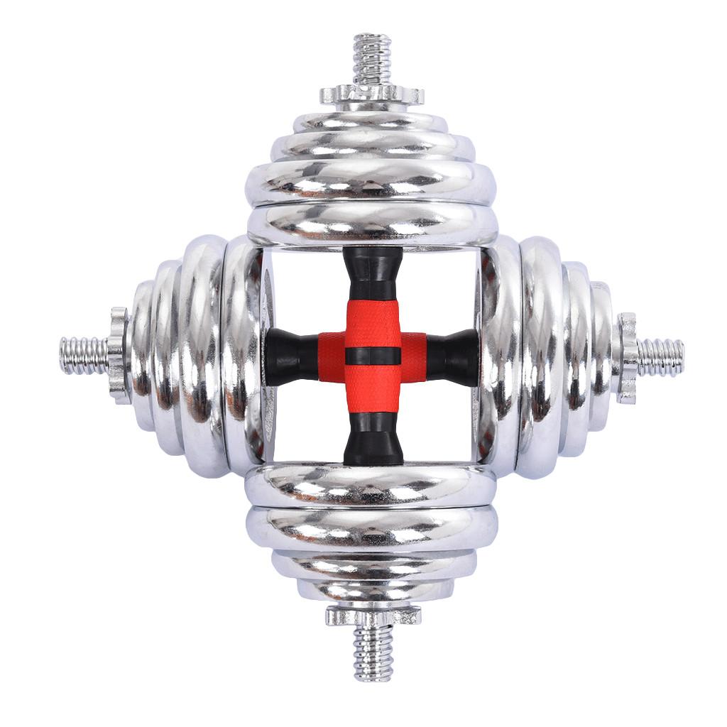 1Pair Adjustable Dumbbells 66LBS With Connector Options Convertible To Barbell