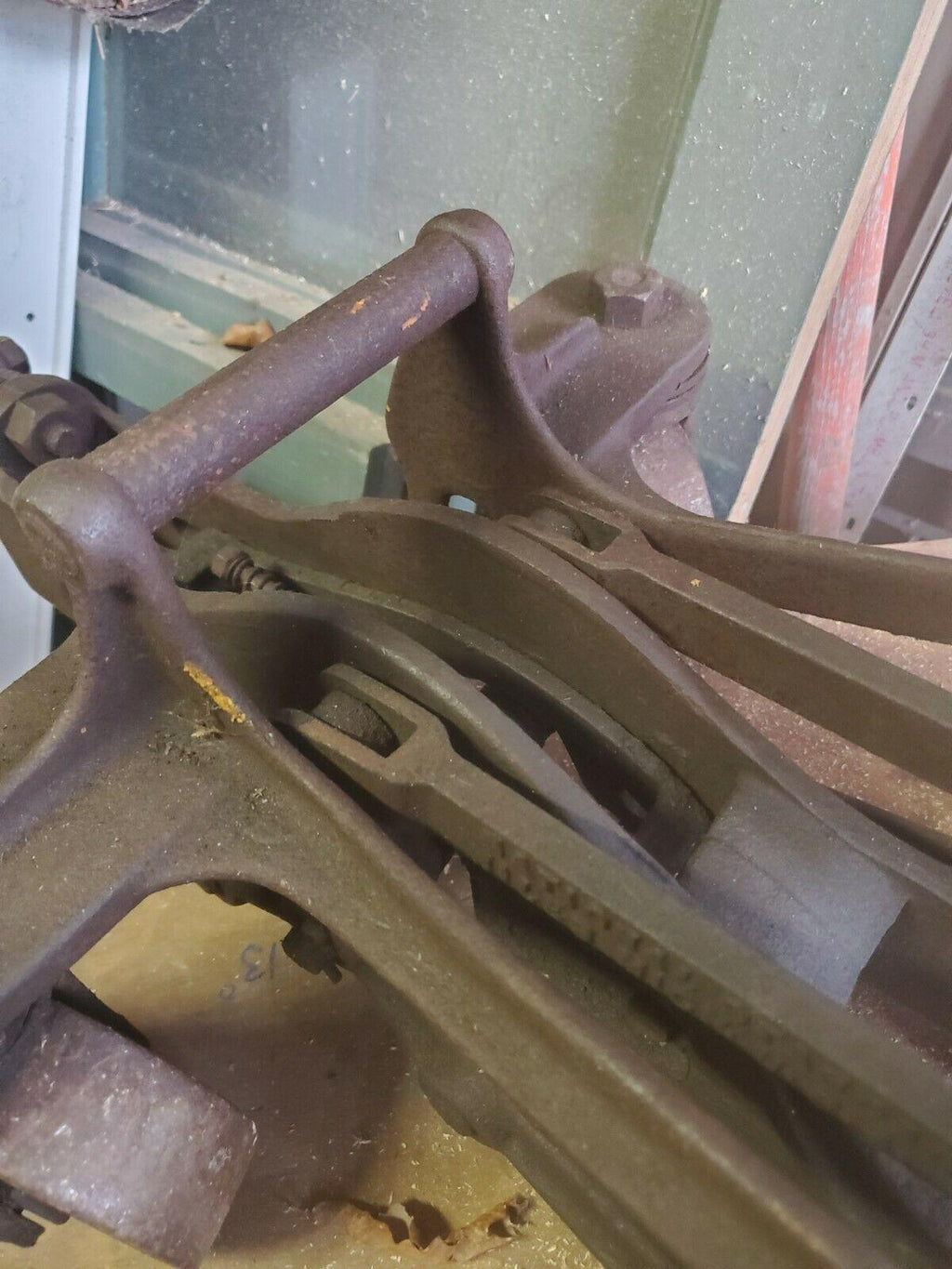 National standard mechanical floor jack 1920s