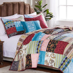 Greenland Home Fashions Bohemian Dream Quilt Set with Decorative Pillows