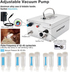 hantop 12l cow milking machine, portable plug-in pulsating vacuum pump, food grade 304 stainless steel milk bucket with auto stop check valve and teats cups cow milker machine (classic model)