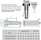 hantop 12l cow milking machine, portable plug-in pulsating vacuum pump, food grade 304 stainless steel milk bucket with auto stop check valve and teats cups cow milker machine (classic model)