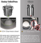 hantop 12l cow milking machine, portable plug-in pulsating vacuum pump, food grade 304 stainless steel milk bucket with auto stop check valve and teats cups cow milker machine (classic model)