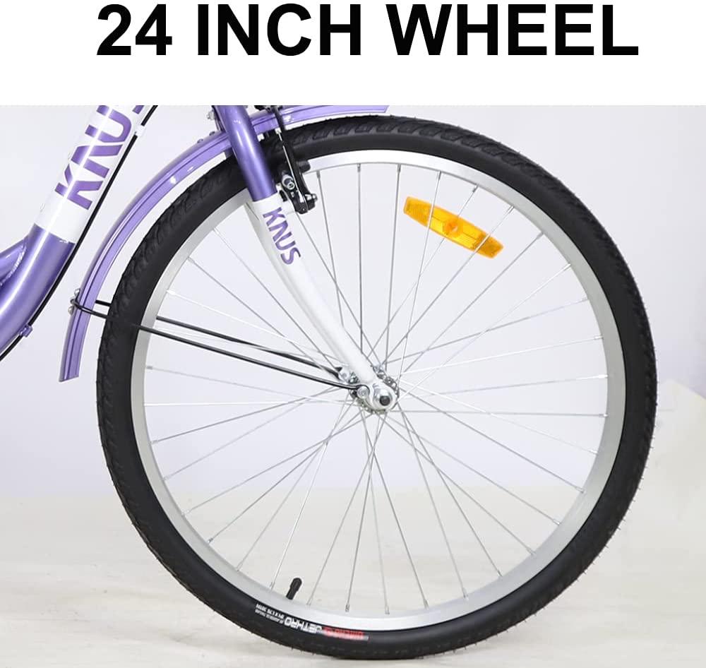 ZUKKA Adult Tricycle Trikes,7 Speed Three-Wheeled Bike,24/26 Inch Cruiser Bicycles with LarShopping Basket for Seniors, Women, Men