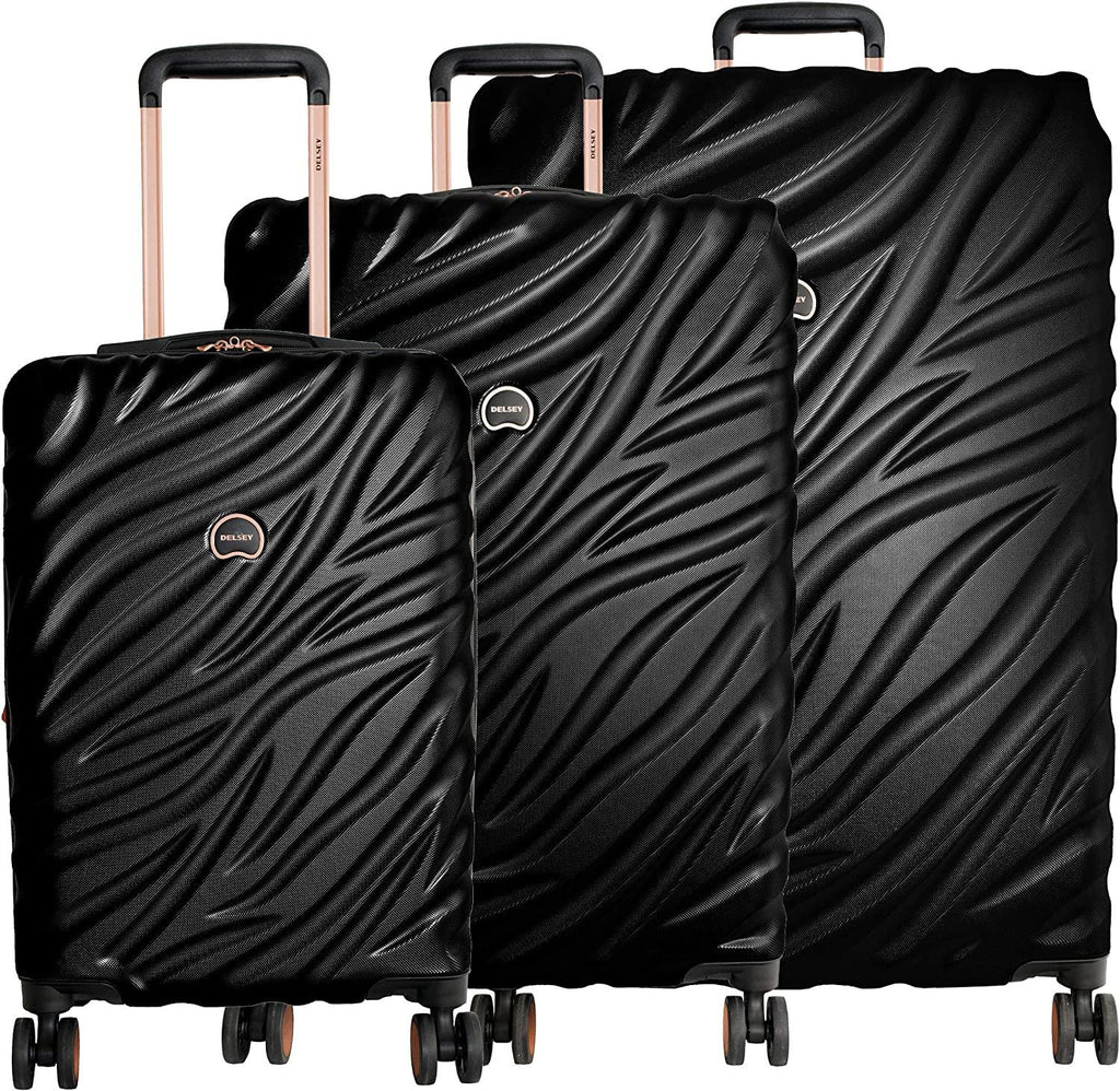 Alexis Lightweight Luggage 3 pc Set, Expandable Spinner Double Wheel Hardshell Suitcases with TSA Lock