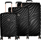 Alexis Lightweight Luggage 3 pc Set, Expandable Spinner Double Wheel Hardshell Suitcases with TSA Lock