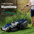 40V Cordless Lawn Mower with Dual 4.0Ah Batteries, 21" Lightweight Push Mower &amp; Charger, Ultra-Quiet Motor for Backyard Maintenance and Lawn Care