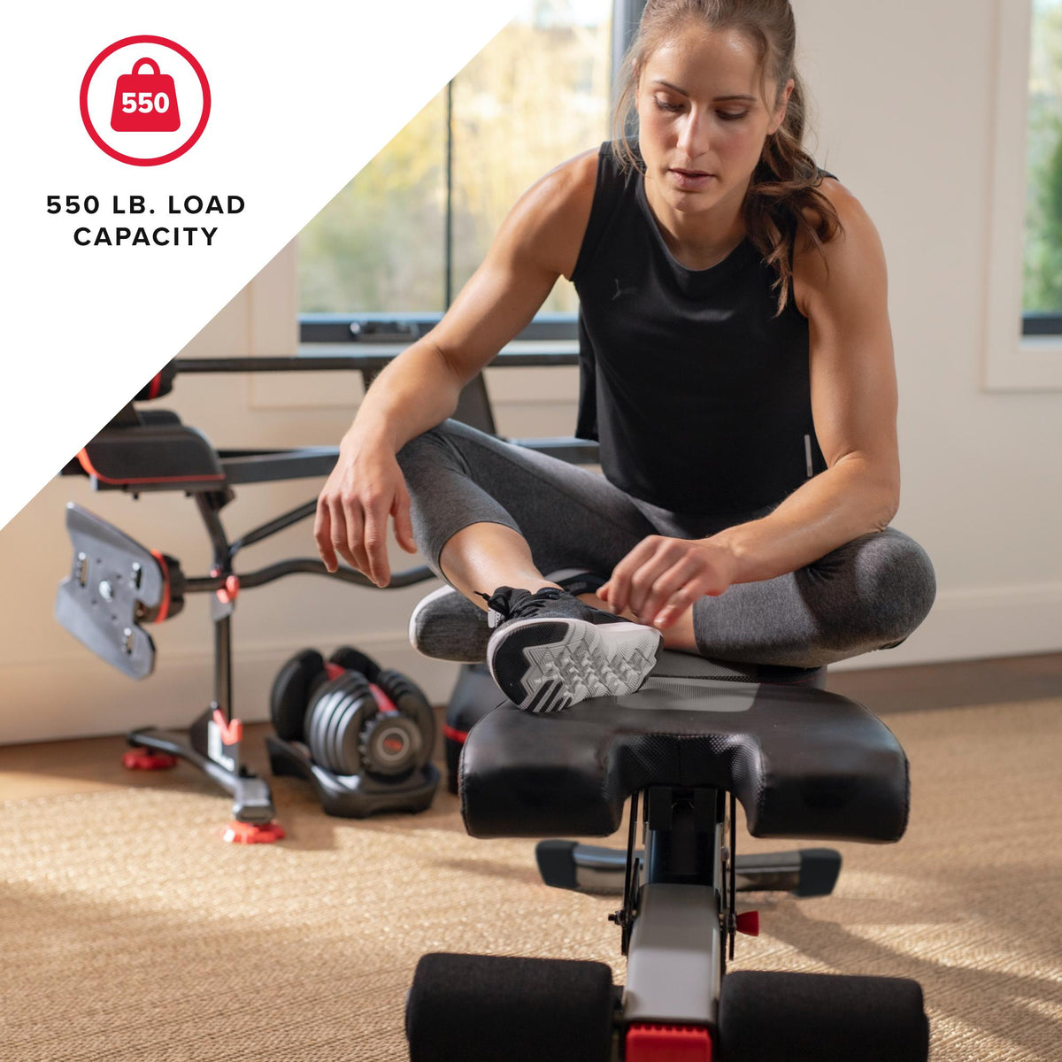 Bowflex SelectTech 4.1S Adjustable Incline and Decline Exercise Workout Weight Lifting Bench