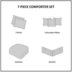 Home Essence Rayner 7 Piece Jacquard Comforter Set