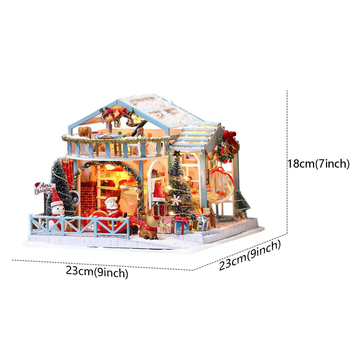 Cyber Monday 2023 LIDYCE Toys, Children Assembling Toy, Christmas Wooden DIY Glowing Christmas House Puzzle Ornaments Handmade Toys