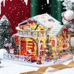 Cyber Monday 2023 LIDYCE Toys, Children Assembling Toy, Christmas Wooden DIY Glowing Christmas House Puzzle Ornaments Handmade Toys